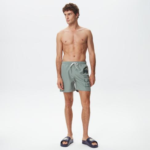  Erkek Baskılı Yeşil Mayo Şort