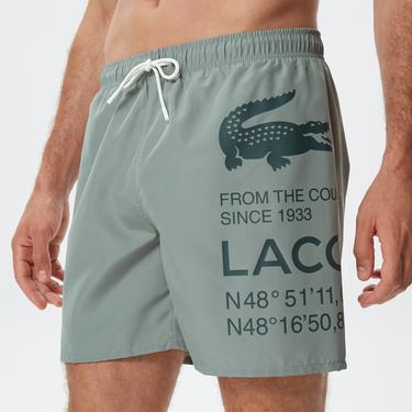  Erkek Baskılı Yeşil Mayo Şort