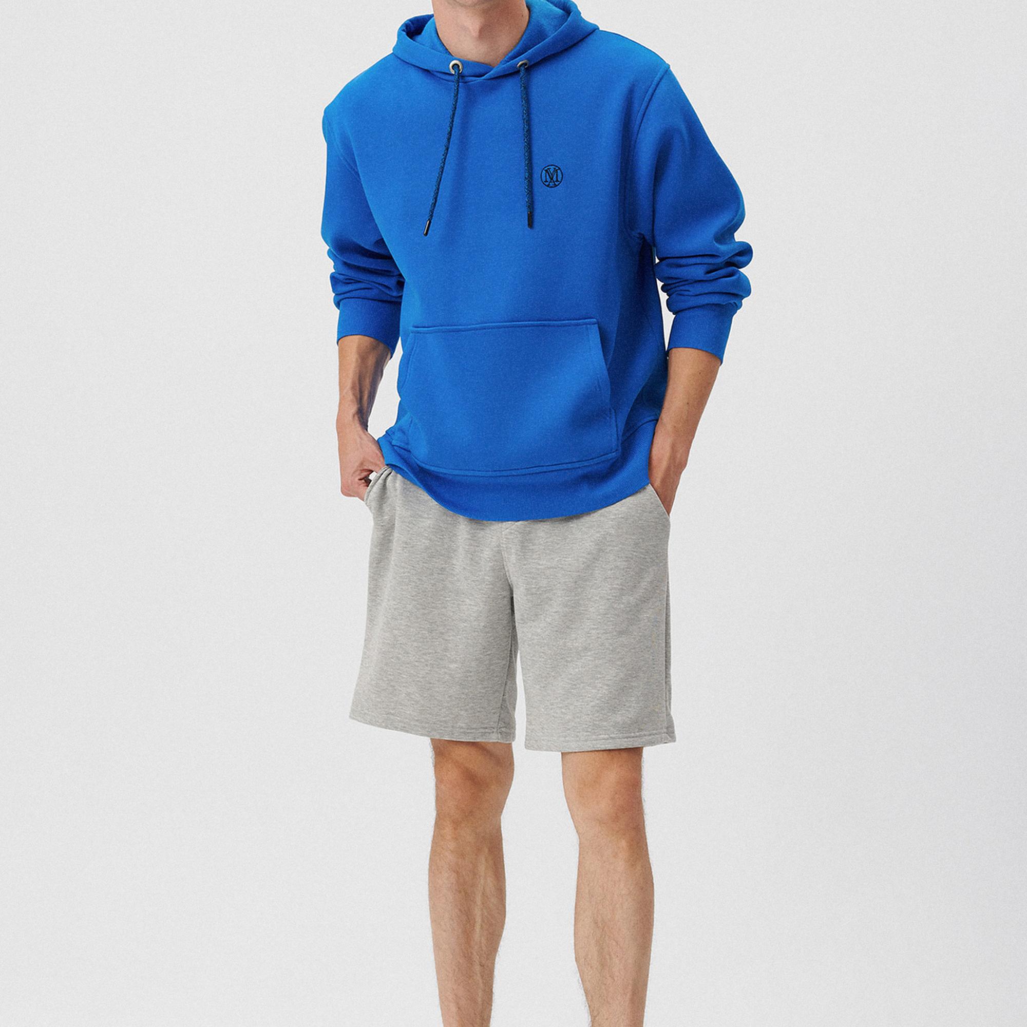 Mavi Gri Örme Şort 066935-35010