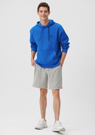  Mavi Gri Örme Şort 066935-35010