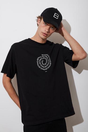  Baskılı Oversize Kompakt Tshirt