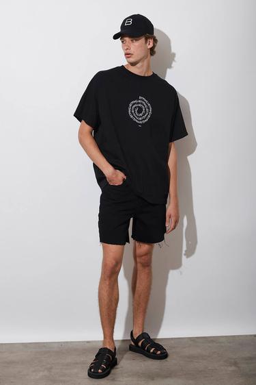  Baskılı Oversize Kompakt Tshirt