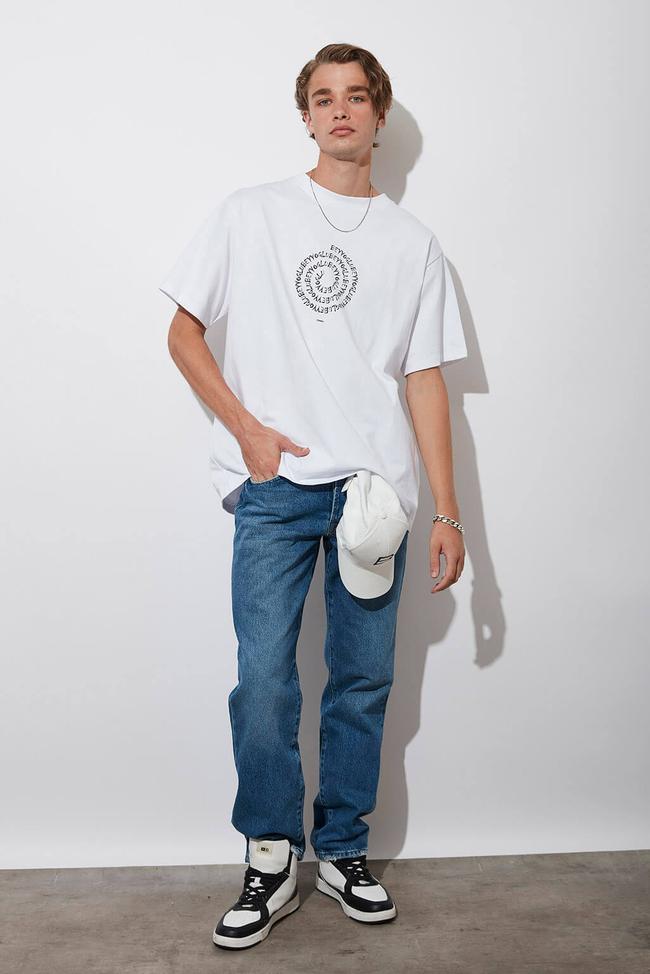  Baskılı Oversize Kompakt Tshirt