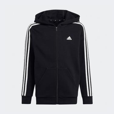  adidas Essentials 3 Stripes Fleece Çocuk Siyah Günlük Sweatshirt