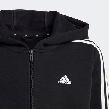  adidas Essentials 3 Stripes Fleece Çocuk Siyah Günlük Sweatshirt