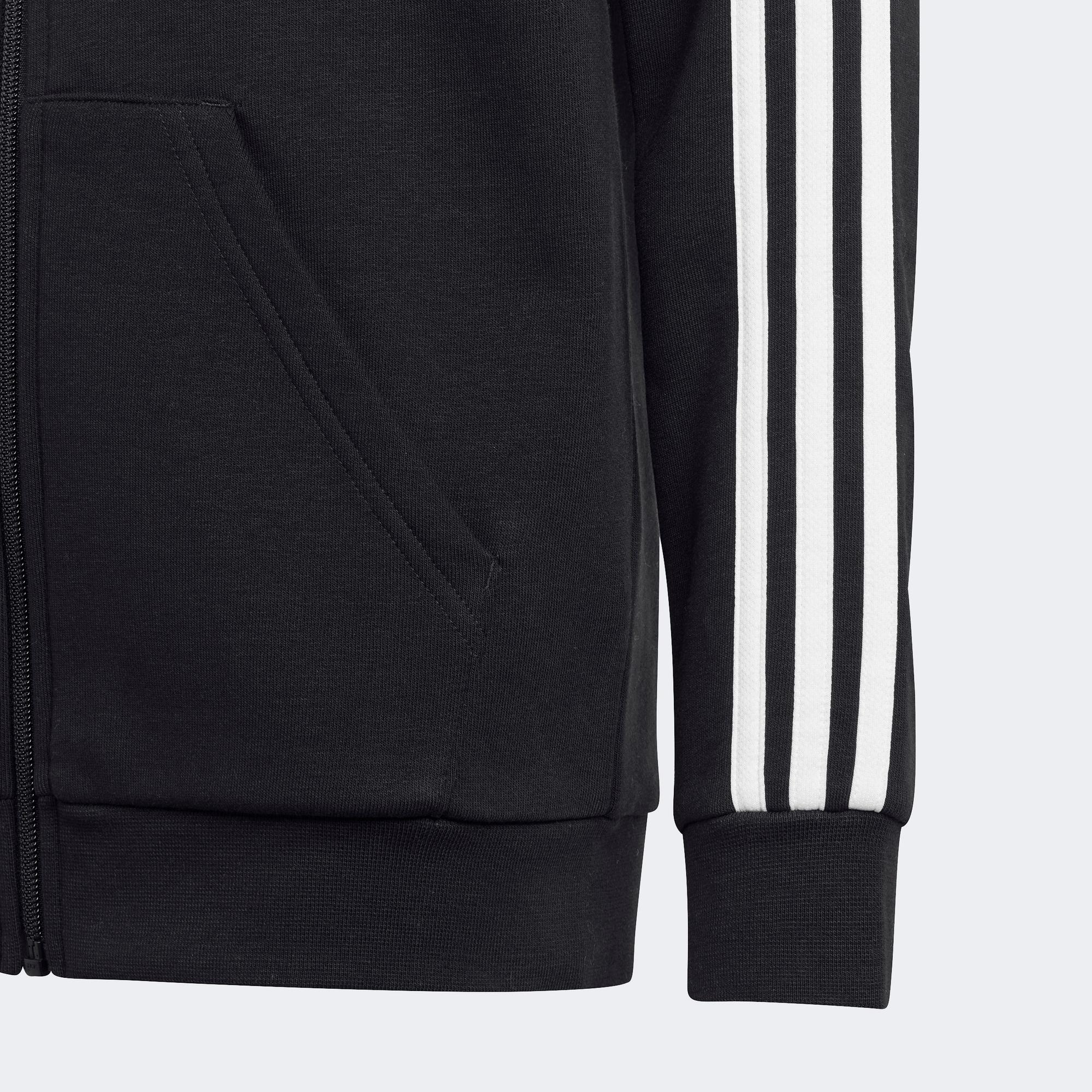 adidas Essentials 3 Stripes Fleece Çocuk Siyah Günlük Sweatshirt