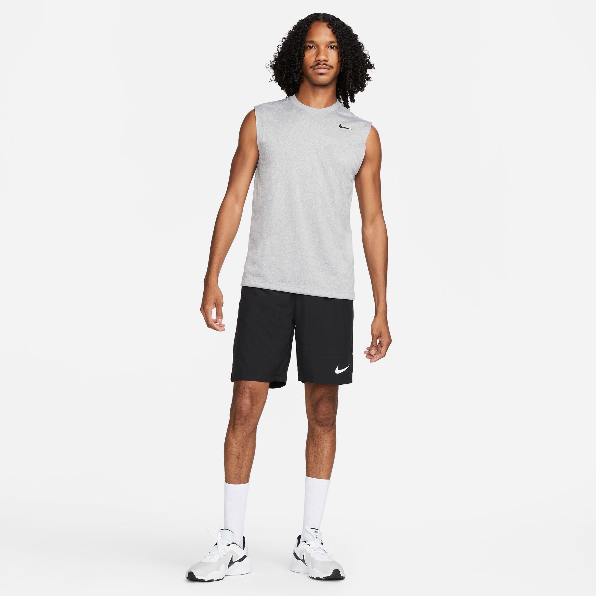 Nike Dri-Fit Sl Reset Erkek Gri Kolsuz T-Shirt