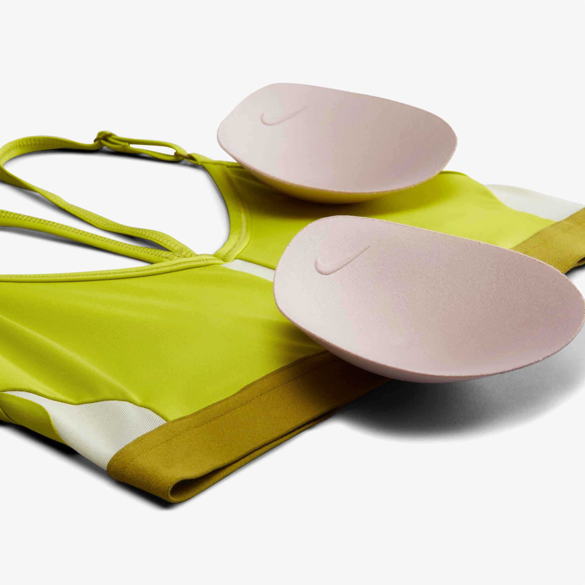 Nike Indy V-Neck Kadın Sarı Bra