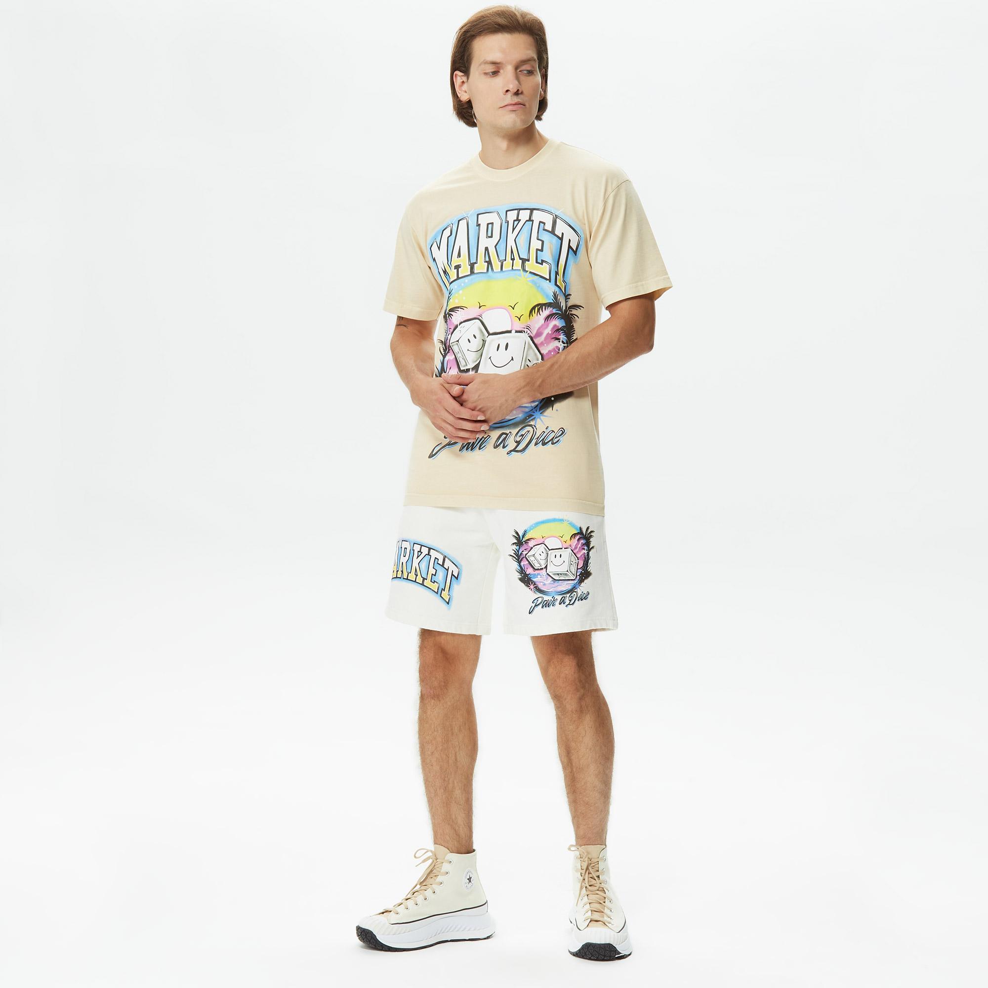 Market Smiley Pair Of Dice Erkek Beyaz Şort