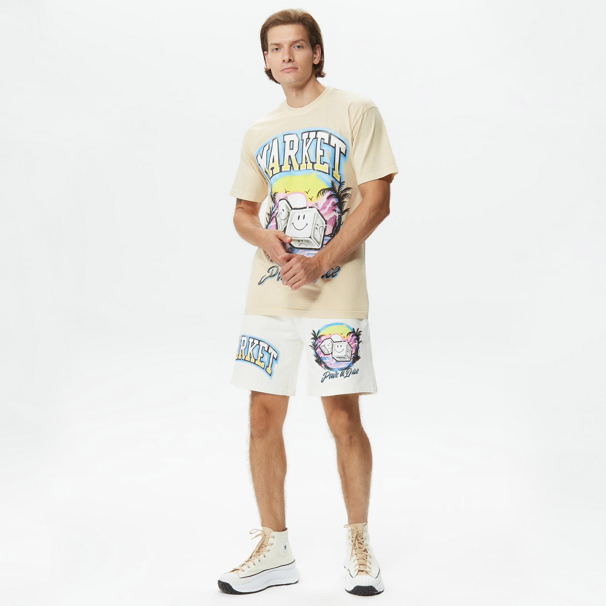 Market Smiley Pair of Dice Erkek Krem T-Shirt