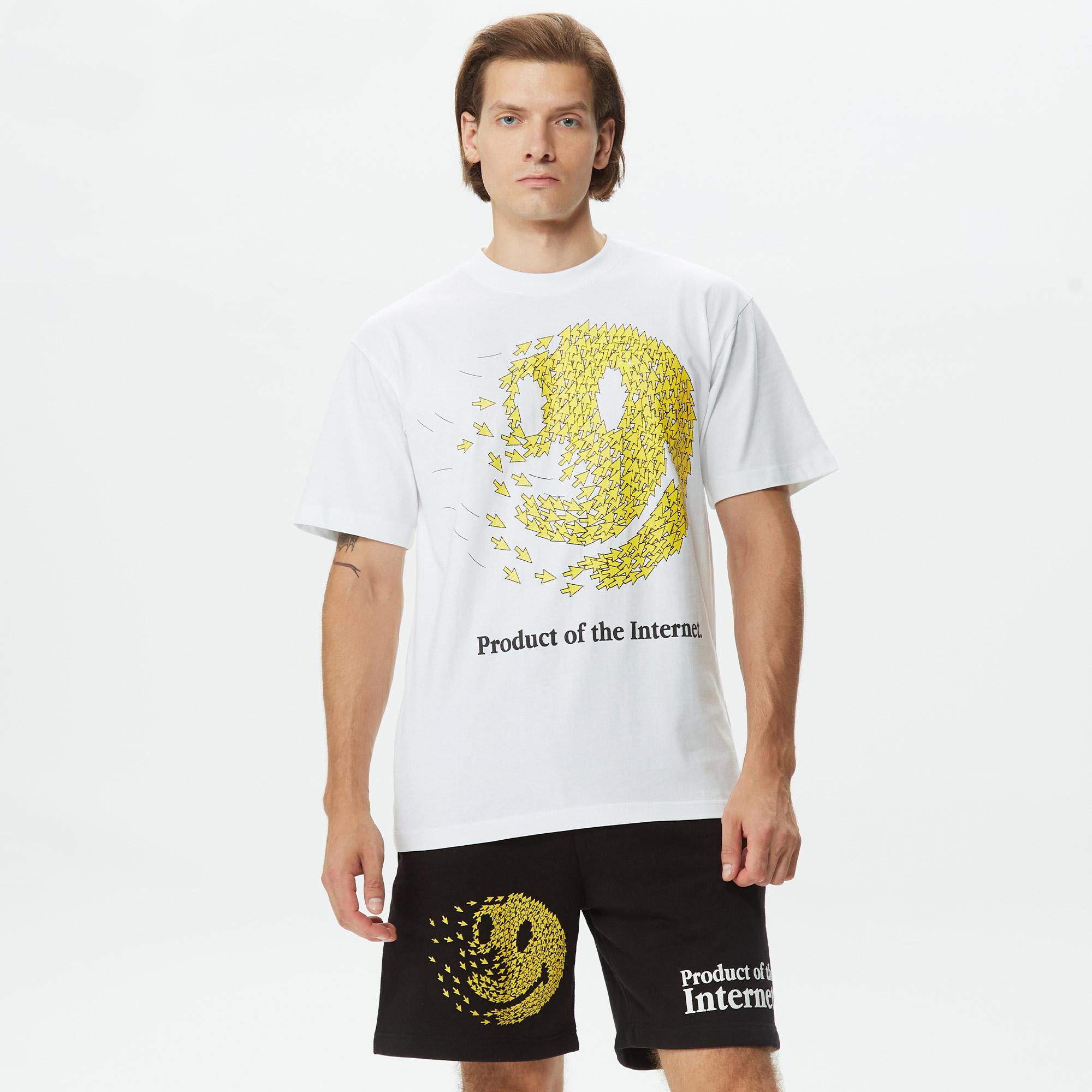 Market Smiley Product Of The Internet Erkek Beyaz T-Shirt