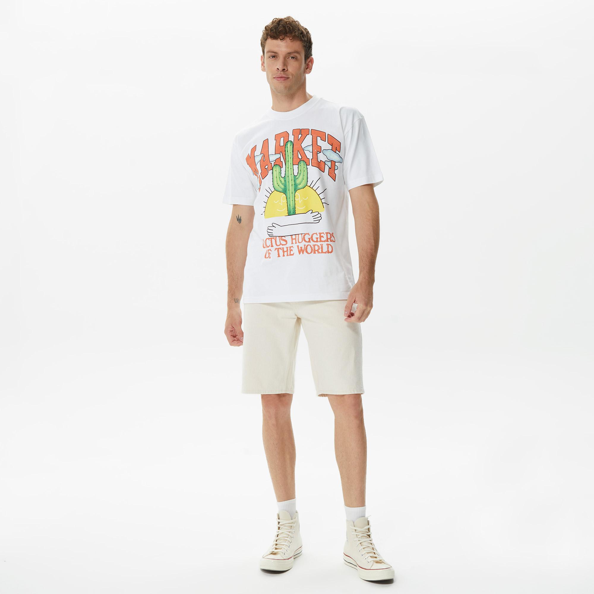 Market Cactus Lovers Erkek Beyaz T-Shirt