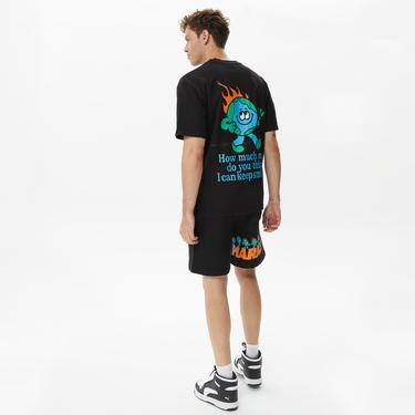  Market Keep Going Erkek Siyah T-Shirt