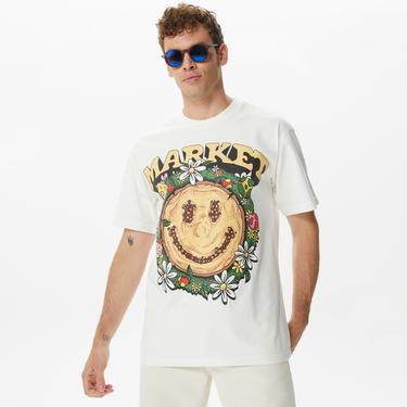  Market Smiley Decomposition Erkek Krem T-Shirt
