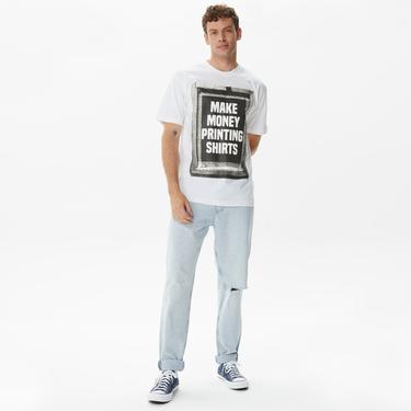  Market Printing Money Erkek Beyaz T-Shirt