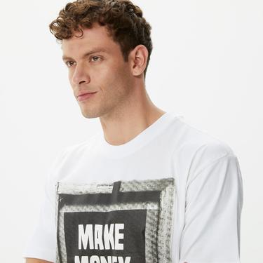  Market Printing Money Erkek Beyaz T-Shirt