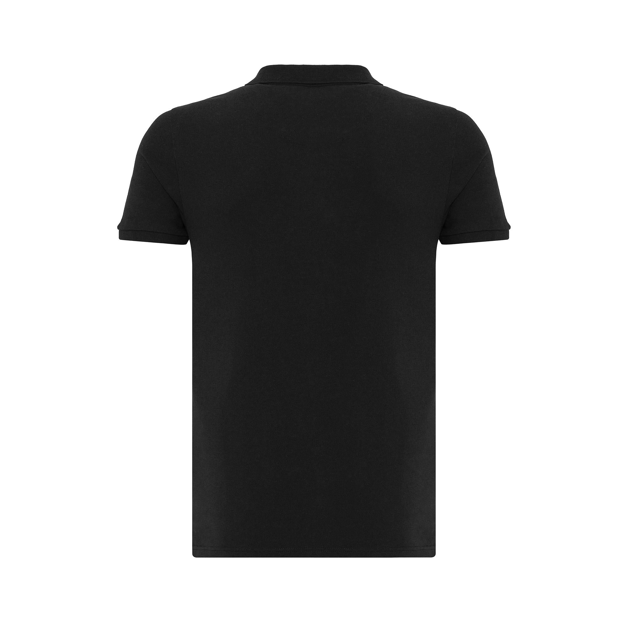 Routefield Punk Erkek Siyah Polo Tişört