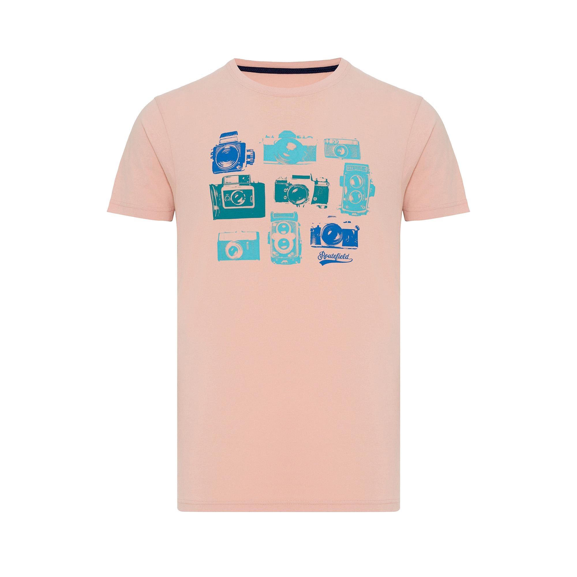 Routefield Timer Erkek Pembe Tişört