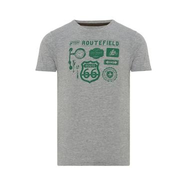  Routefield Truck Erkek Gri Tişört