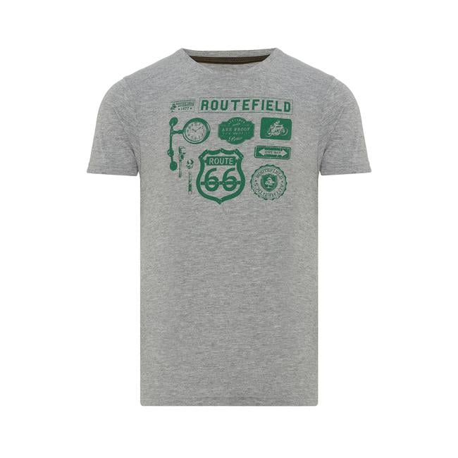  Routefield Truck Erkek Gri Tişört