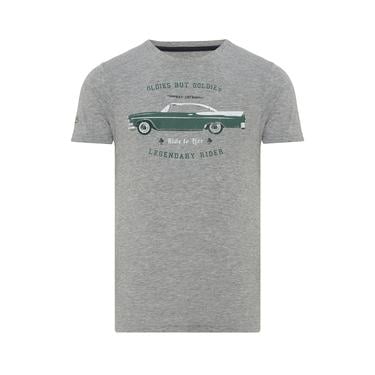  Routefield Thru Erkek Gri Tişört