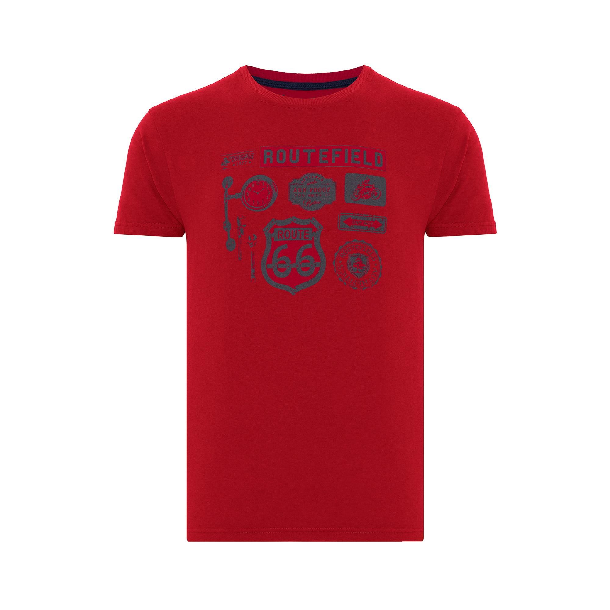 Routefield Truck Erkek Kırmızı Tişört