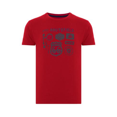  Routefield Truck Erkek Kırmızı Tişört