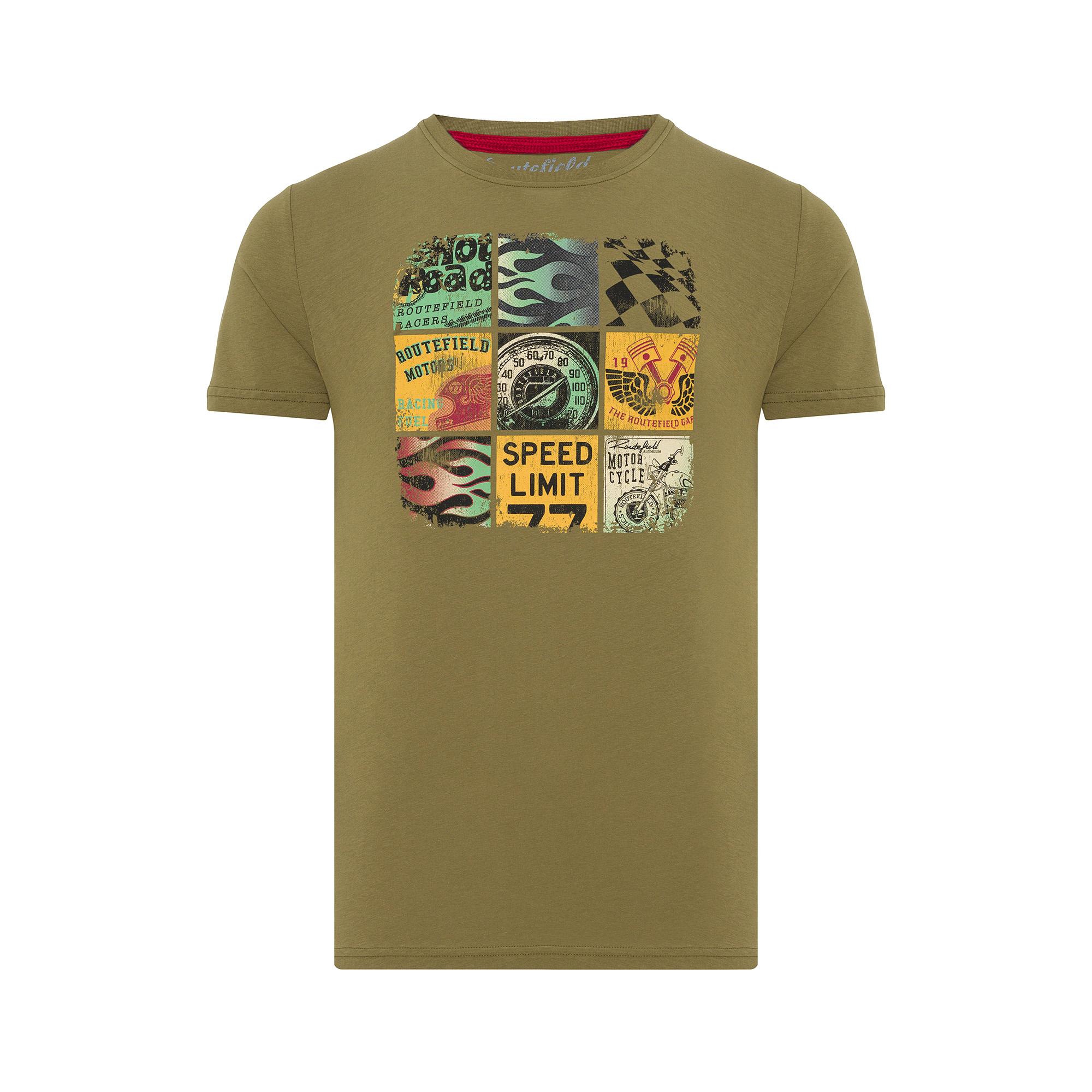 Routefield Tags Erkek Yeşil Tişört