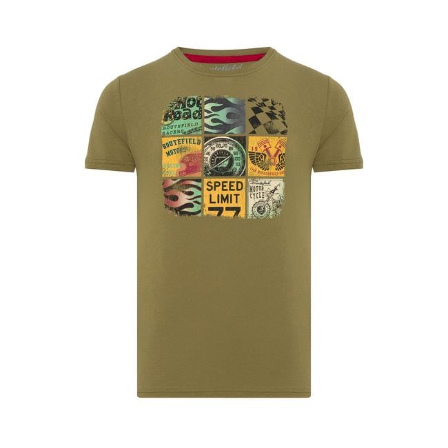  Routefield Tags Erkek Yeşil Tişört