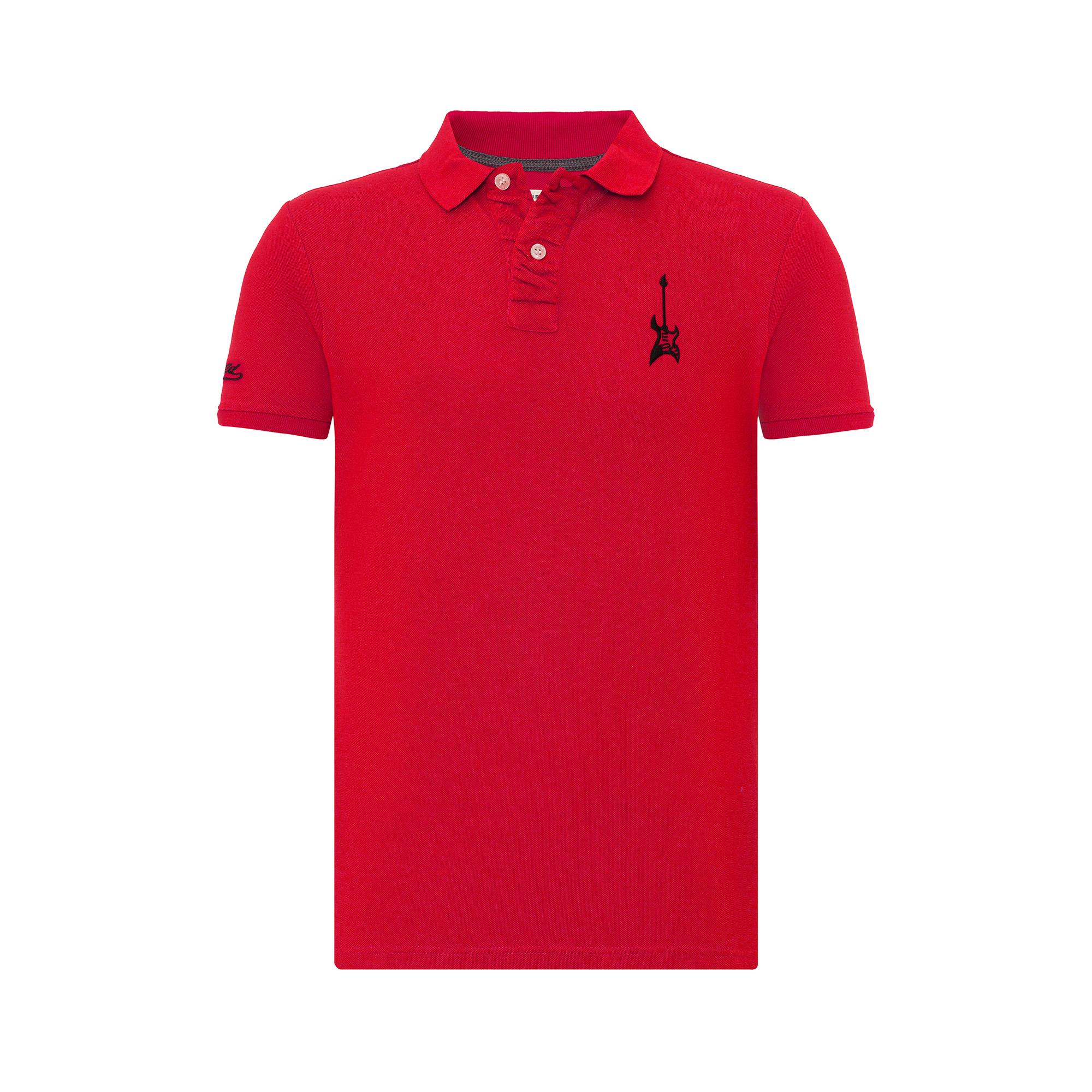 Routefield Punk Erkek Kırmızı Polo Tişört