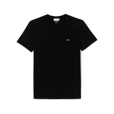 Erkek Regular Fit V yaka Siyah T-Shirt