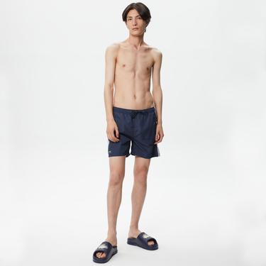  Erkek Regular Fit Baskılı Lacivert Mayo Şort