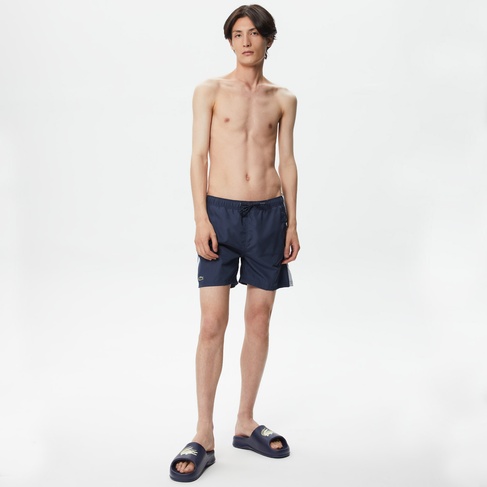  Erkek Regular Fit Baskılı Lacivert Mayo Şort