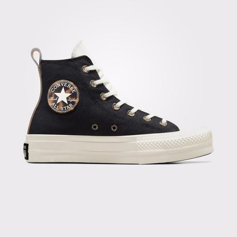  Converse Chuck Taylor All Star Lift Platform Tortoise Kadın Siyah Sneaker