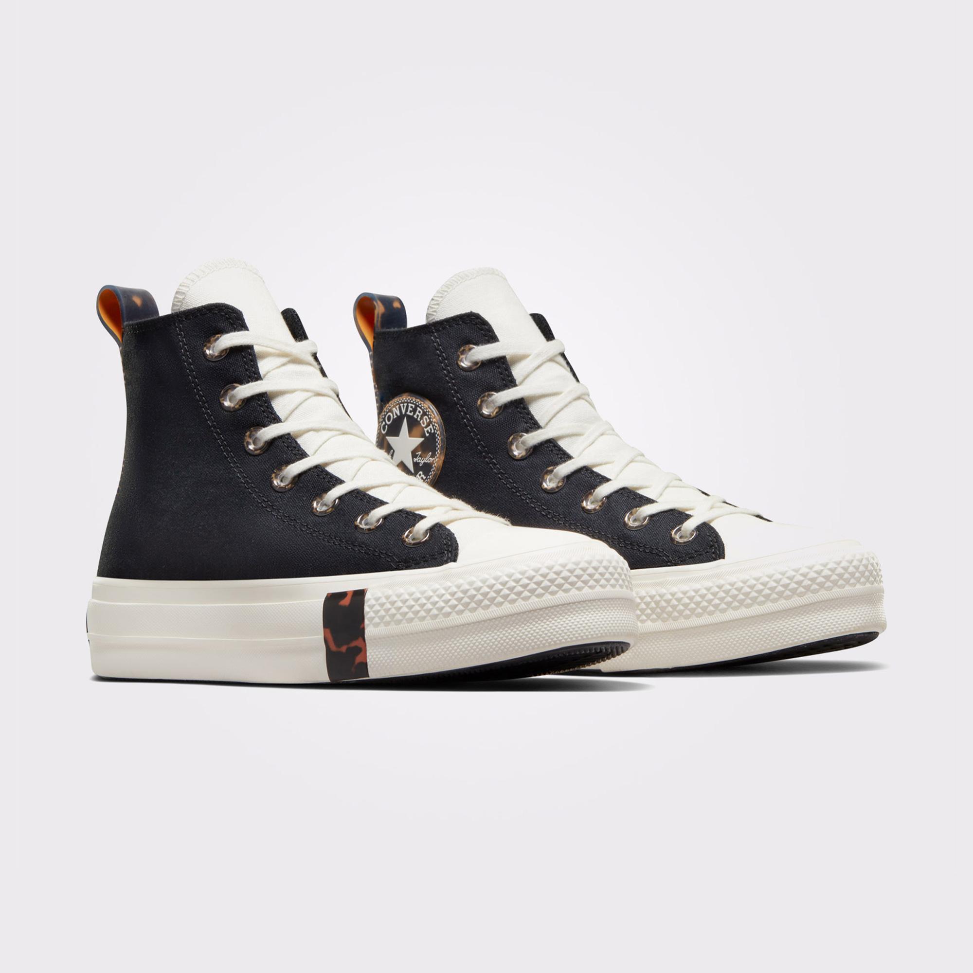 Converse Chuck Taylor All Star Lift Platform Tortoise Kadın Siyah Sneaker