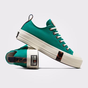  Converse Chuck Taylor All Star Lift Platform Tortoise Kadın Yeşil Sneaker