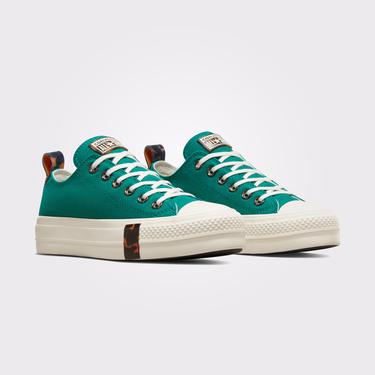  Converse Chuck Taylor All Star Lift Platform Tortoise Kadın Yeşil Sneaker