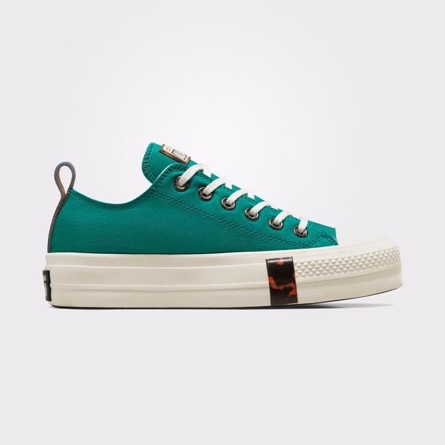  Converse Chuck Taylor All Star Lift Platform Tortoise Kadın Yeşil Sneaker