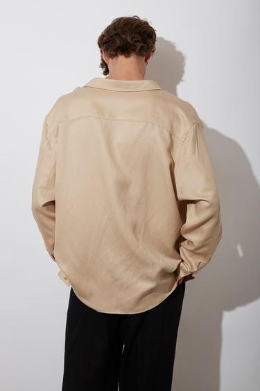  Keten Karışımlı Oversize Gömlek