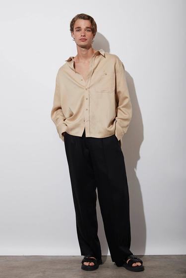  Keten Karışımlı Oversize Gömlek