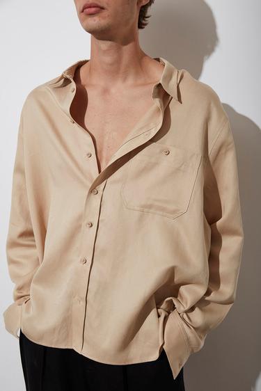  Keten Karışımlı Oversize Gömlek