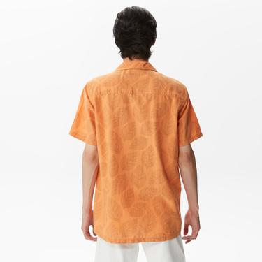  Nautica Erkek Turuncu Classic Fit Kısa Kollu Gömlek