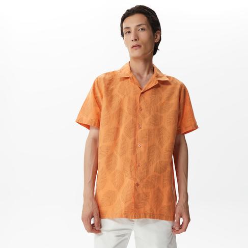  Nautica Erkek Turuncu Classic Fit Kısa Kollu Gömlek