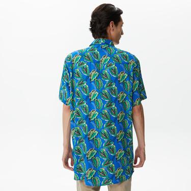  Nautica Erkek Mavi Classic Fit Kısa Kollu Gömlek