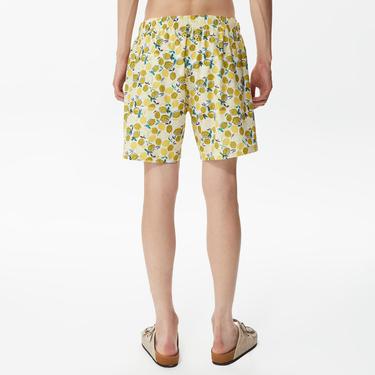  Nautica Erkek Sarı Baskılı Mayo Şort