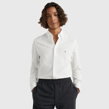  Tommy Hilfiger 985 Knitted Sf Erkek Beyaz Gömlek