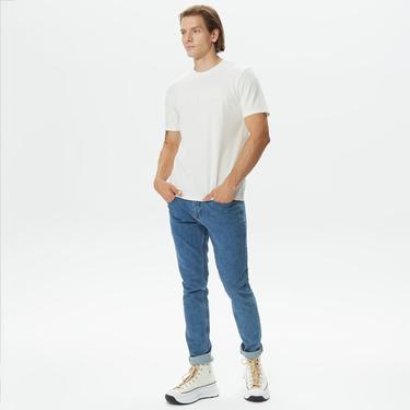  Guess Ss Alphy Mid Organicetch 180 Erkek Krem T-Shirt