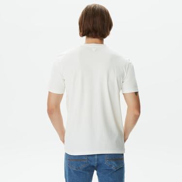  Guess Ss Alphy Mid Organicetch 180 Erkek Krem T-Shirt