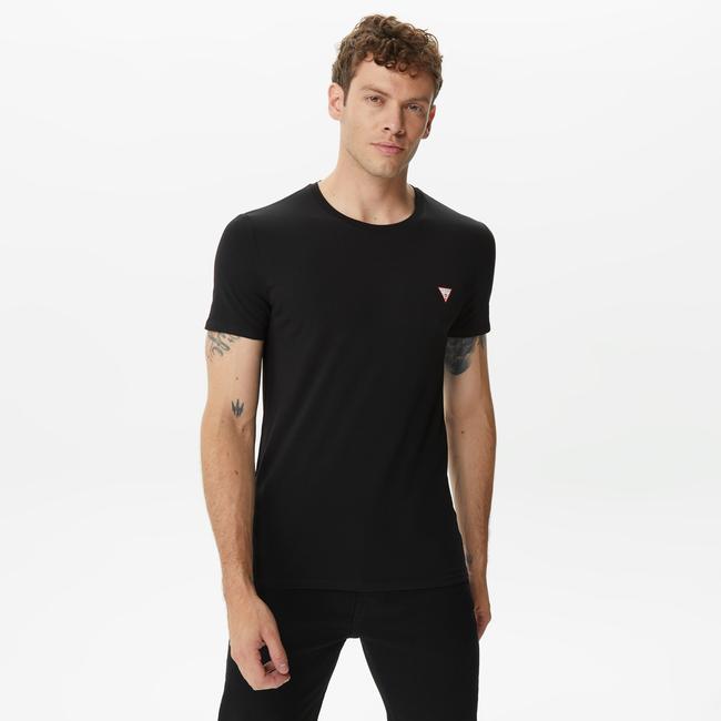  Guess Str Mid Organic Stretch Jersey 180 Erkek Siyah T-Shirt