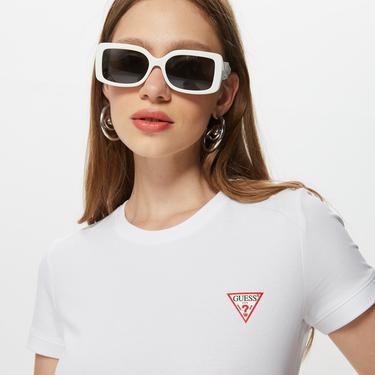  Guess Kadın Beyaz T-Shirt